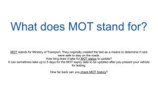 What does MOT stand for_