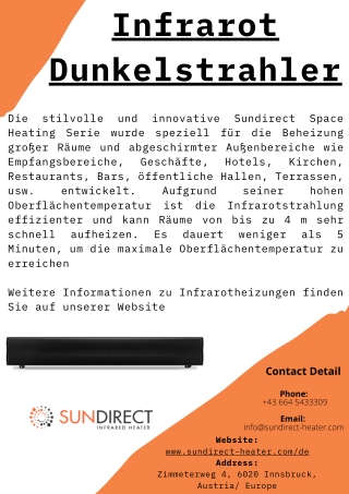 Infrarot Dunkelstrahler