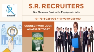 SR Recruiters - Recruitment solutions Agency in India