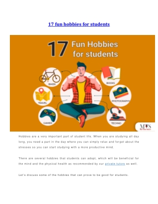17 fun hobbies for students