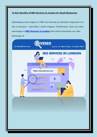 10 Key Benefits of SEO Services In London for Small Businesses