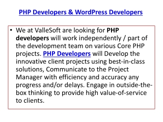 PHP Developers & Wordpress Developers | PHP Web Developers in Delhi