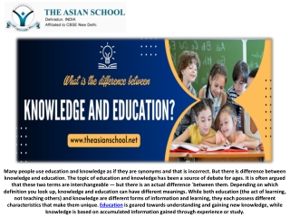 What is the difference between knowledge and education