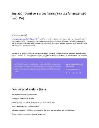 forum posting site