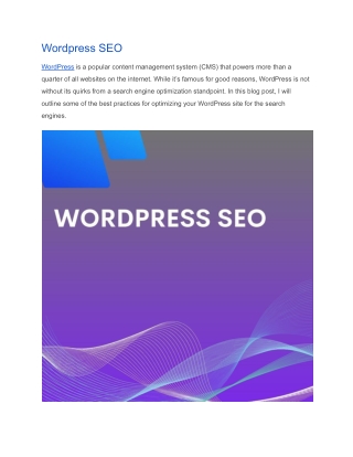 Wordpress SEO