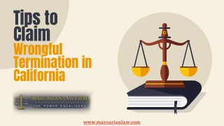 Tips to Claim a Wrongful Termination in California