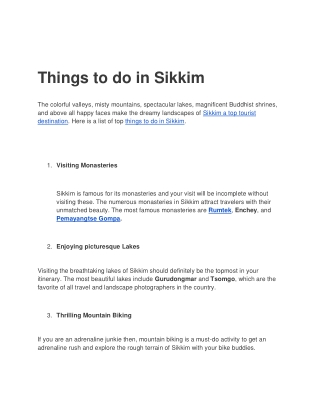 20 Amazing Things to do in Sikkim in 2022