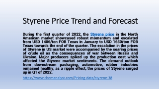 Styrene Demand online