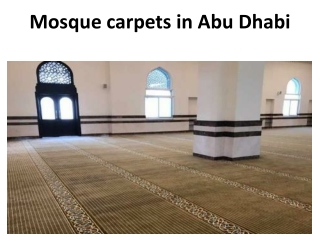 Mosque carpets in Abu Dhabi