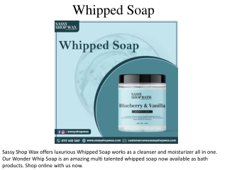 Whipped Soap