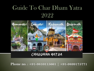 Guide To Char Dham Yatra 2022