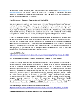 Laboratory Glassware Washers Market Demand & Growth Analysis 2030