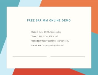 Free SAP MM Online Demo