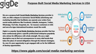 Purpose-Built Social Media Marketing Services In USA