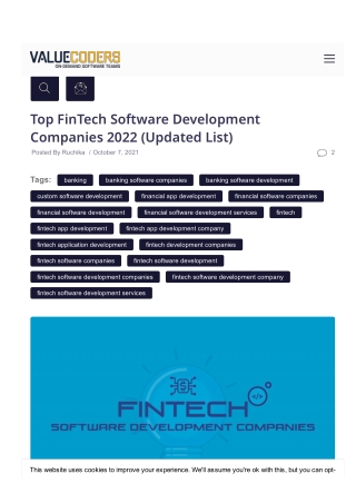 Top FinTech Software Development Companies 2022