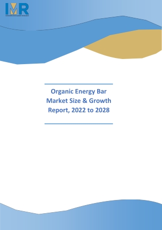 Organic Energy Bar MARKET 12