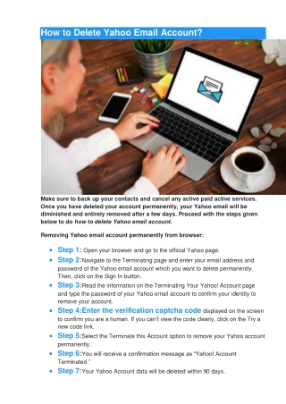 How to Delete Yahoo Email Account