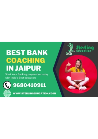 Best Bank Coaching In Jaipur Sterling Education