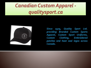 Canadian Custom Apparel - qualitysport.ca