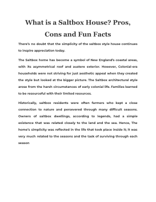 What is a Saltbox House? Pros, Cons and Fun Facts