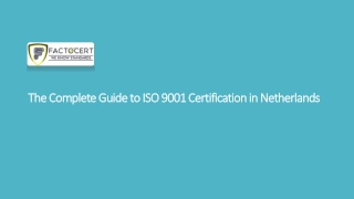 The Complete Guide to ISO 9001 Certification in Netherlands