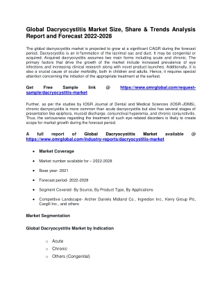 Global Dacryocystitis Market