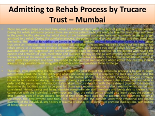 Alcohol rehabilitation Centre in Mumbai .