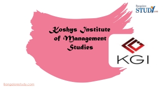 Koshys Institute of Management Studies