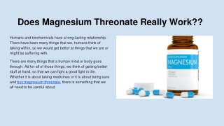 Does Magnesium Threonate Really Work__