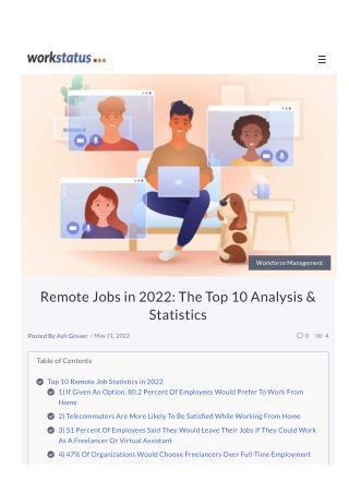 Remote Jobs in 2022: The Top 10 Analysis & Statistics