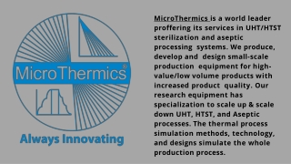 MicroThermics - Aseptic packaging machine