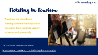Ticketing In Tourism | Online Ticketing System
