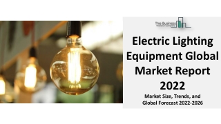 Electric Lighting Equipment Market Report 2022 | Key Players, Segmentation