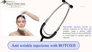 Anti wrinkle injections with BOTOX®