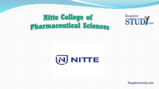 Nitte College of Pharmaceutical Sciences