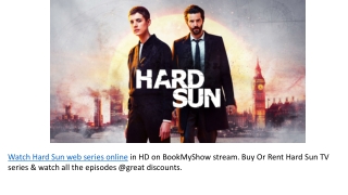 Watch Hard Sun Web Series Online