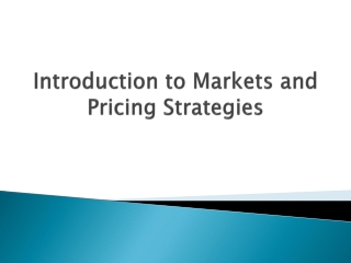 Classification of Markets on the basis of Competition