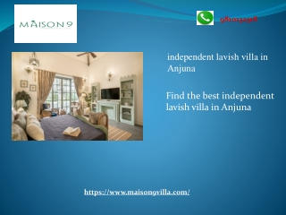 Find the best independent lavish villa in Anjuna