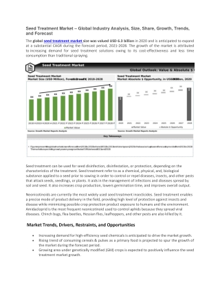 Seed Treatment Market
