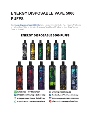 ENERGY DISPOSABLE VAPE 5000 PUFFS
