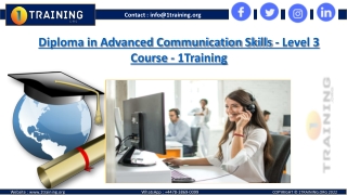 Level 3 Diploma in Advanced Communication Skills Online Training