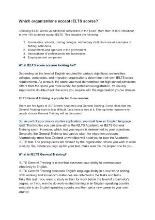 IELTS Training in Canada