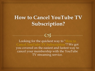 How to Cancel YouTube TV Subscription?