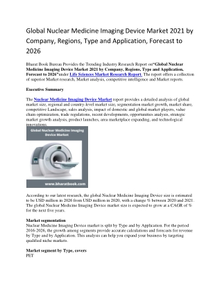 Global Nuclear Medicine Imaging Device Market 2021 (1)