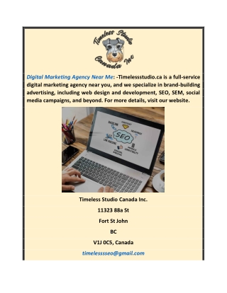Digital Marketing Agency Near Me | Timelessstudio.ca