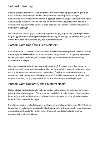 Fotoselli Cam Kapı