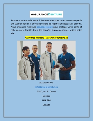 Assurance maladie | Assurancedentaire.ca