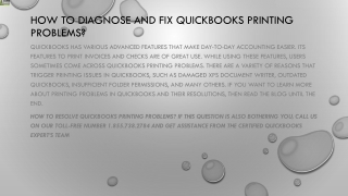 An easy method to resolve QuickBooks Printing Problems