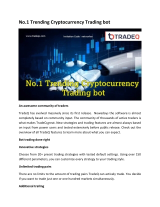 No.1 Trending Cryptocurrency Trading bot