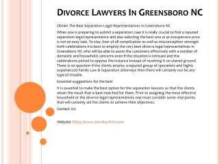 Divorce Lawyers In Greensboro NC